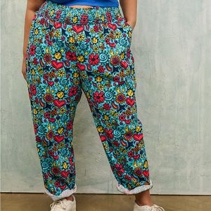 Sue Todd & Yak Alexa Trousers Smocked Waist Size XL